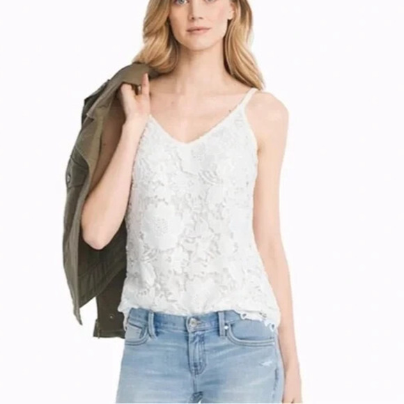 NWT White House Black Market Crochet Cami Top White Women's Size Small H13044 - Picture 5 of 16